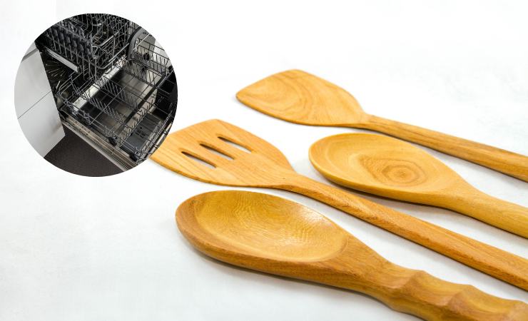 lavastoviglie, cucchiai in legno 