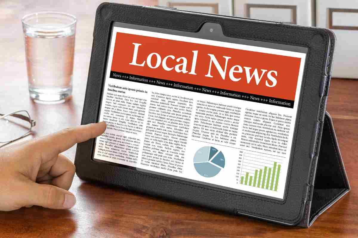 Tablet con notizie locali