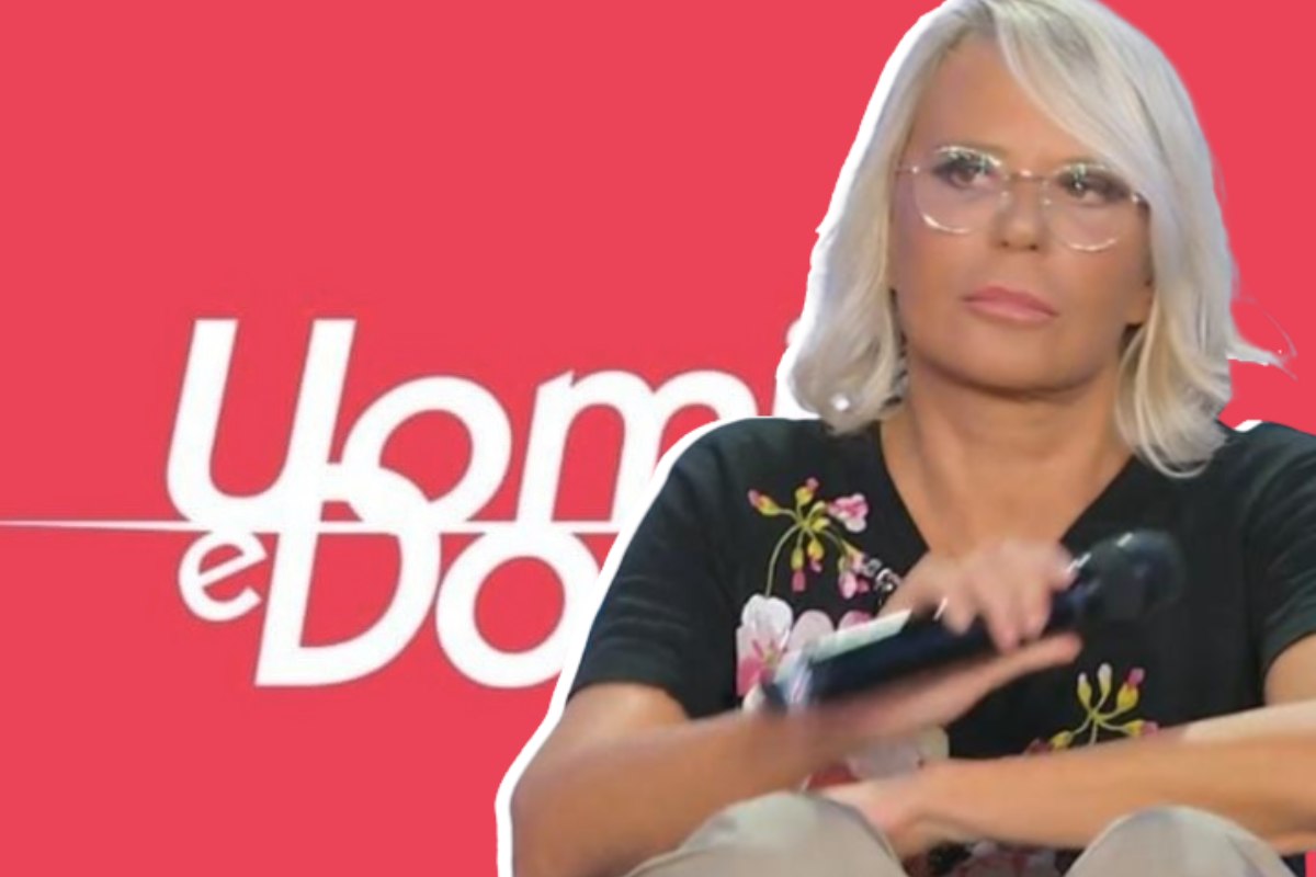Maria De Filippi e logo di Uomini e Donne