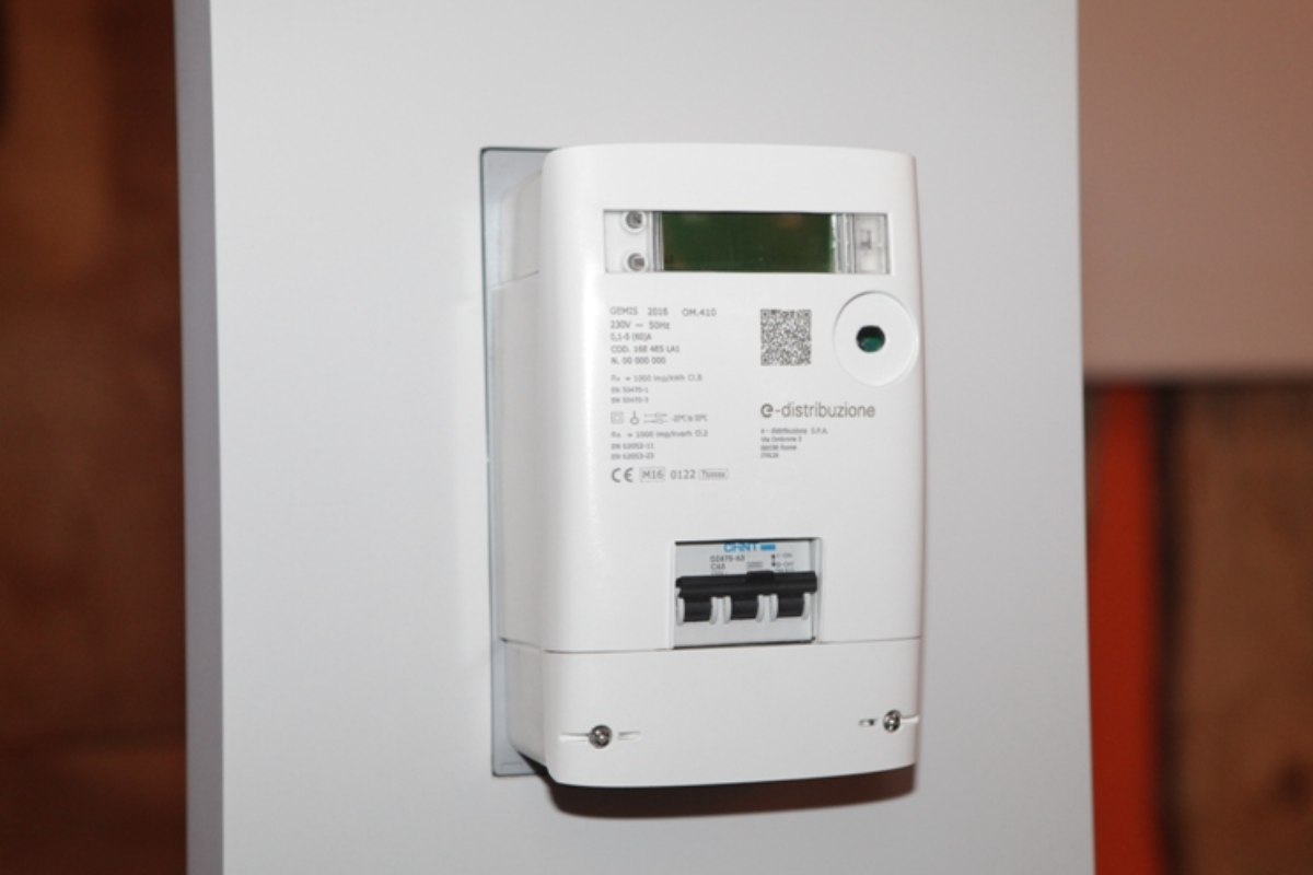 Un contatore elettrico di nuova generazione della ENEL